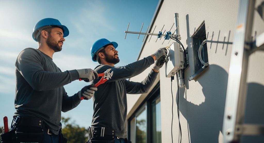 Instalacion de antenas en Solórzano
